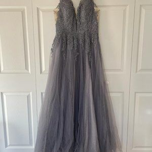 Alyce Paris - 61072 Embellished Plunging A-Line Gown